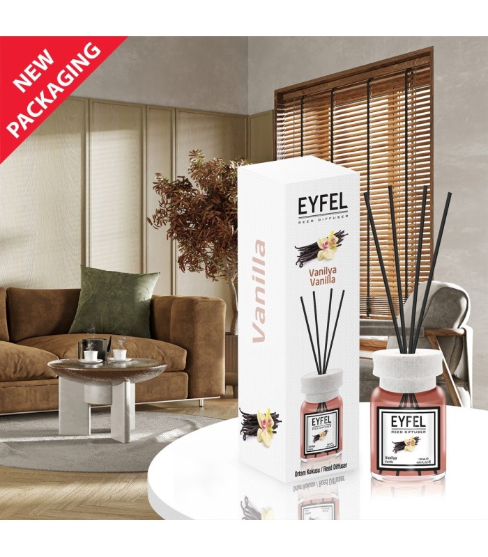خرید-خوشبو-کننده-هوا-با-نی-eyfel-ایفل-رایحه-وانیل-vanilla-حجم-120-میلی-لیتر