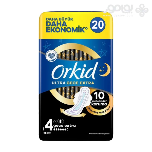 نوار-بهداشتی-شب-ارکید-سایز-4-مدل-ultra-gece-extra-بسته-20-عددی-600x600